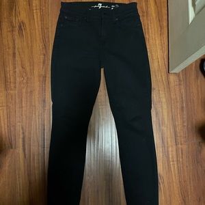 7 For All Mankind black ankle gwynevere jeans